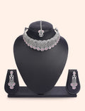 Pink Aura Royale & Zirconia Diamond Statement Set by N Dazzles Designs