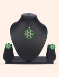 Royal emerald  & Zirconia Diamond Statement Set by N Dazzles Designs