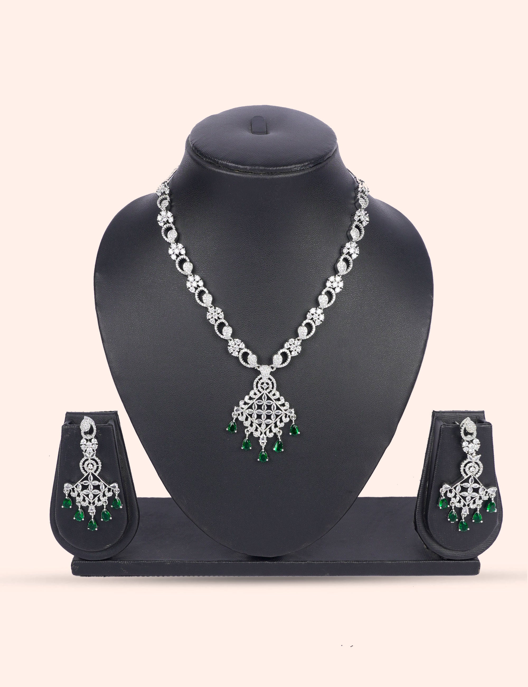 Royal Heirloom & Zirconia Diamond Statement Set by N Dazzles Designs
