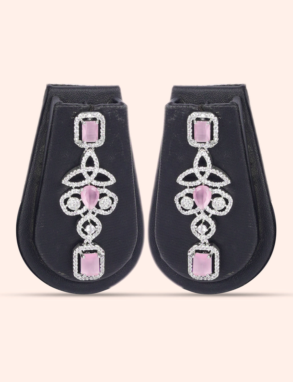 Morning Dew Pink Set & Zirconia Diamond Statement Set by N Dazzles Designs
