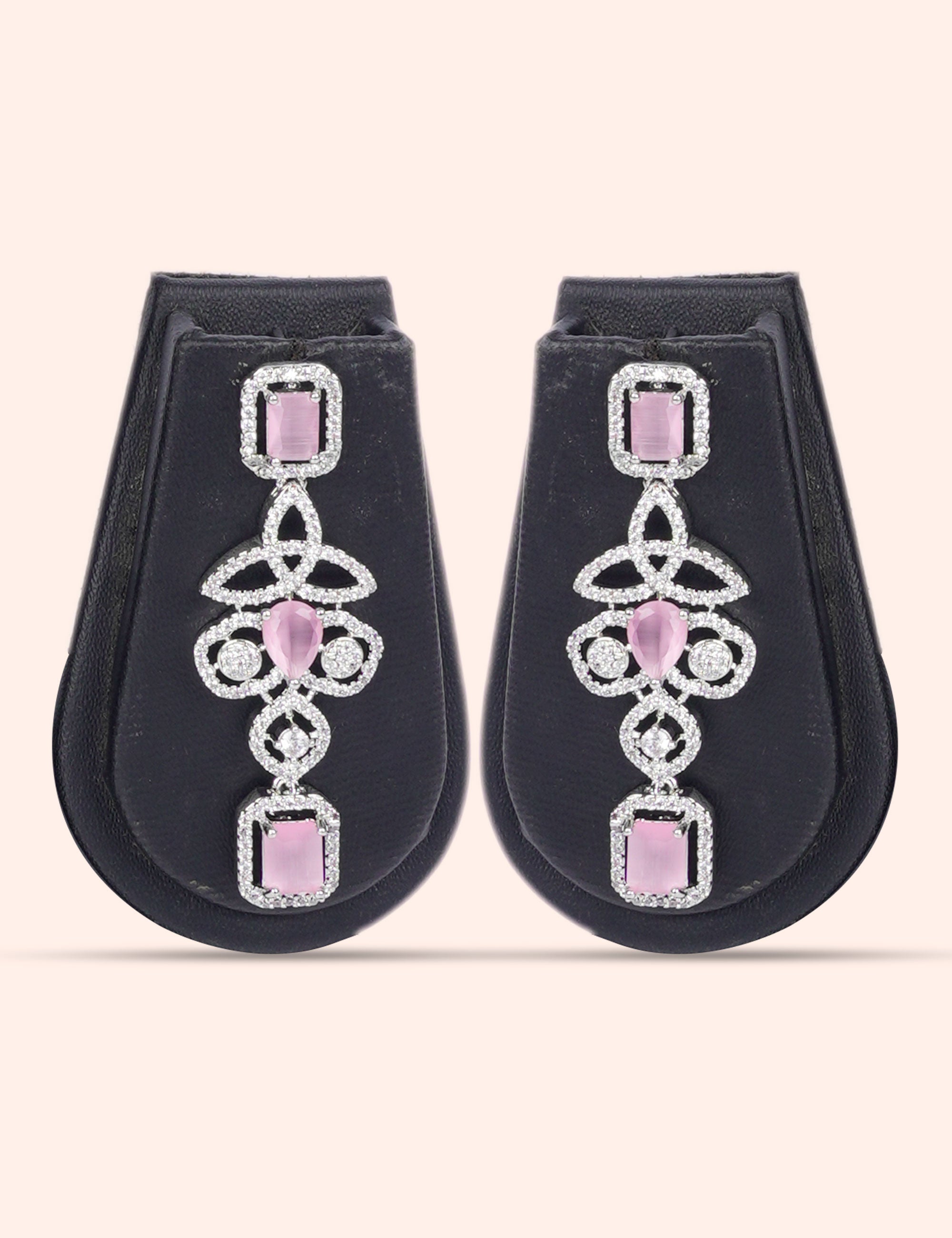 Morning Dew Pink Set & Zirconia Diamond Statement Set by N Dazzles Designs